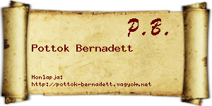 Pottok Bernadett névjegykártya